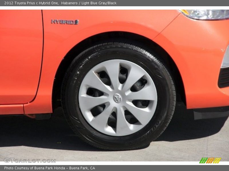 Habanero / Light Blue Gray/Black 2012 Toyota Prius c Hybrid One