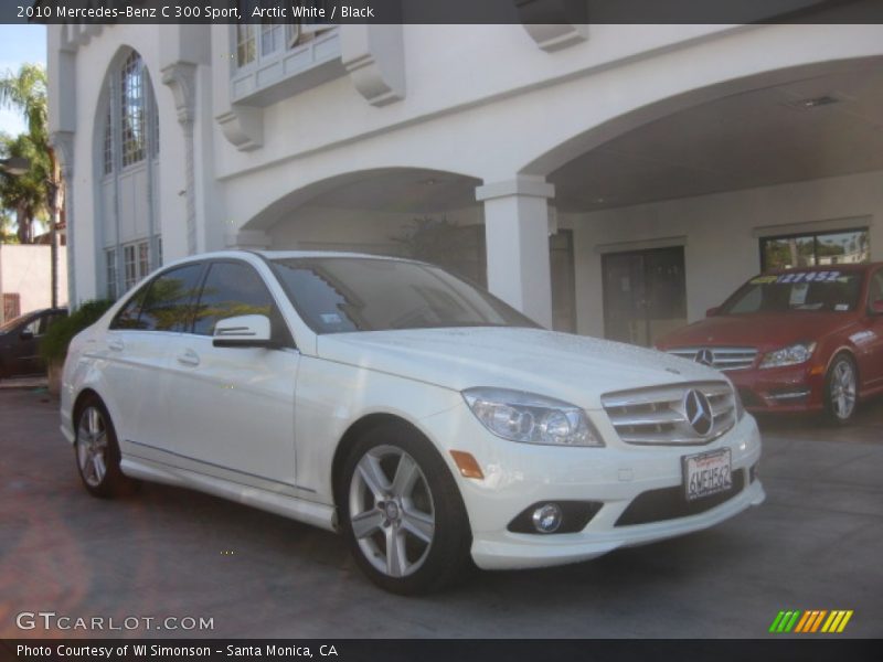 Arctic White / Black 2010 Mercedes-Benz C 300 Sport