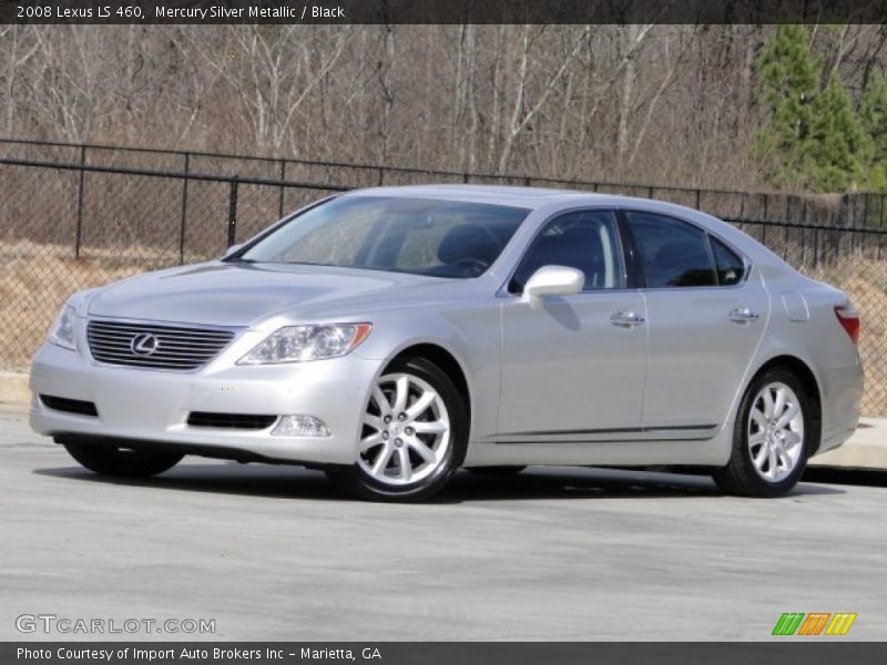 Mercury Silver Metallic / Black 2008 Lexus LS 460