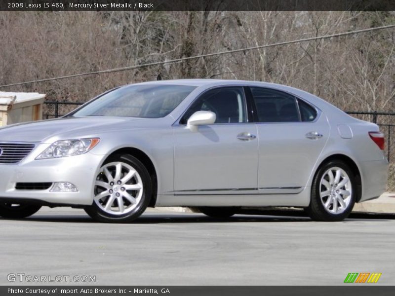 Mercury Silver Metallic / Black 2008 Lexus LS 460