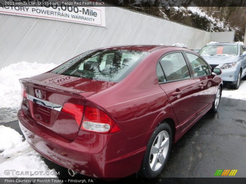 Tango Red Pearl / Black 2011 Honda Civic LX-S Sedan