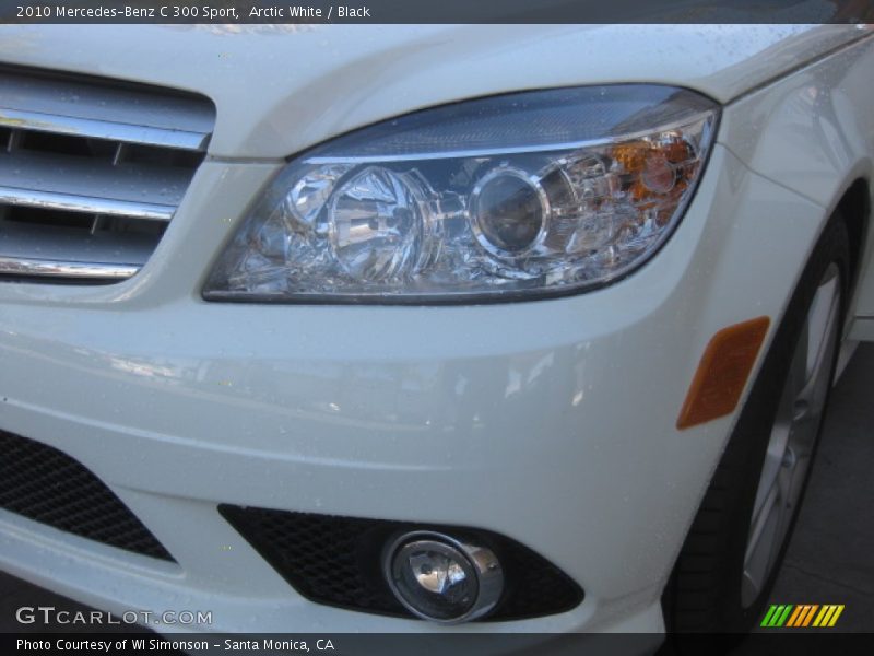 Arctic White / Black 2010 Mercedes-Benz C 300 Sport