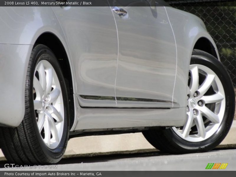 Mercury Silver Metallic / Black 2008 Lexus LS 460