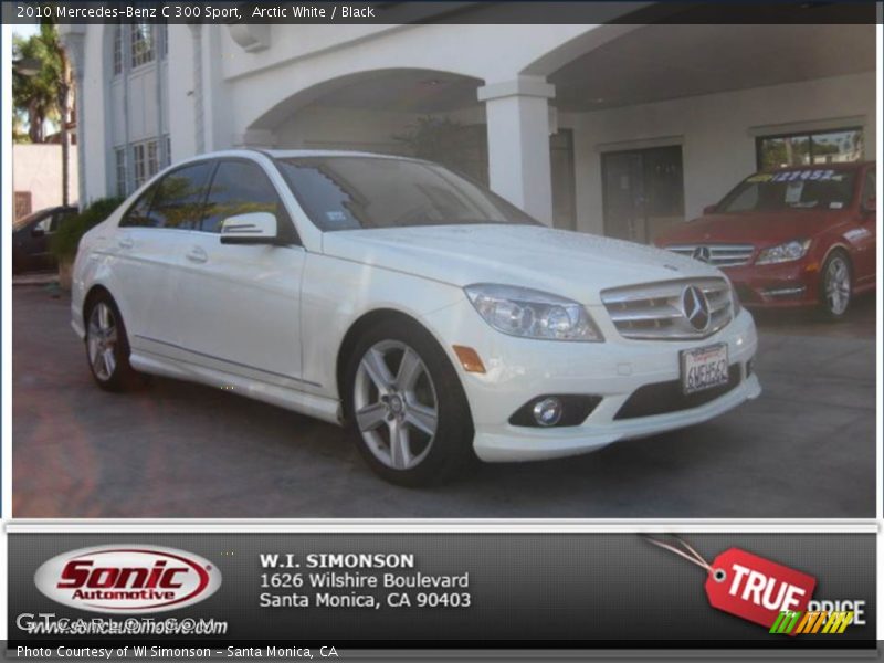 Arctic White / Black 2010 Mercedes-Benz C 300 Sport
