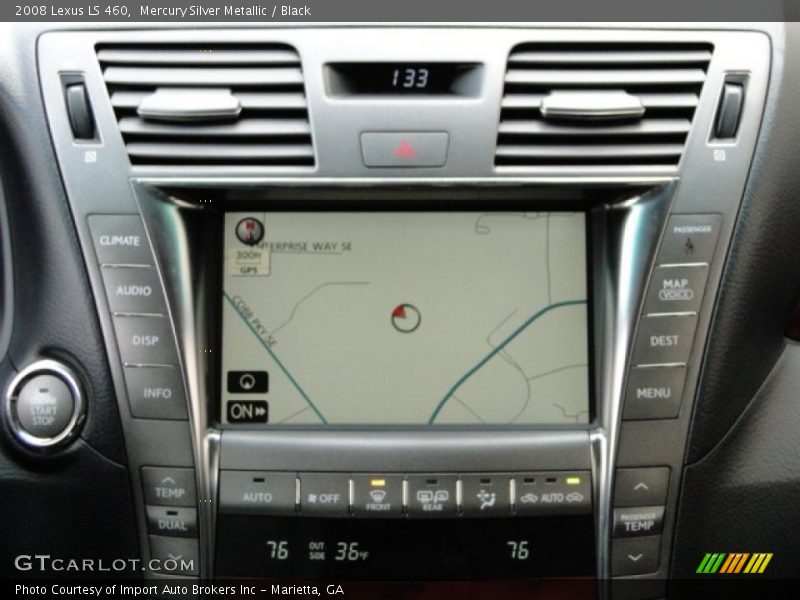 Mercury Silver Metallic / Black 2008 Lexus LS 460