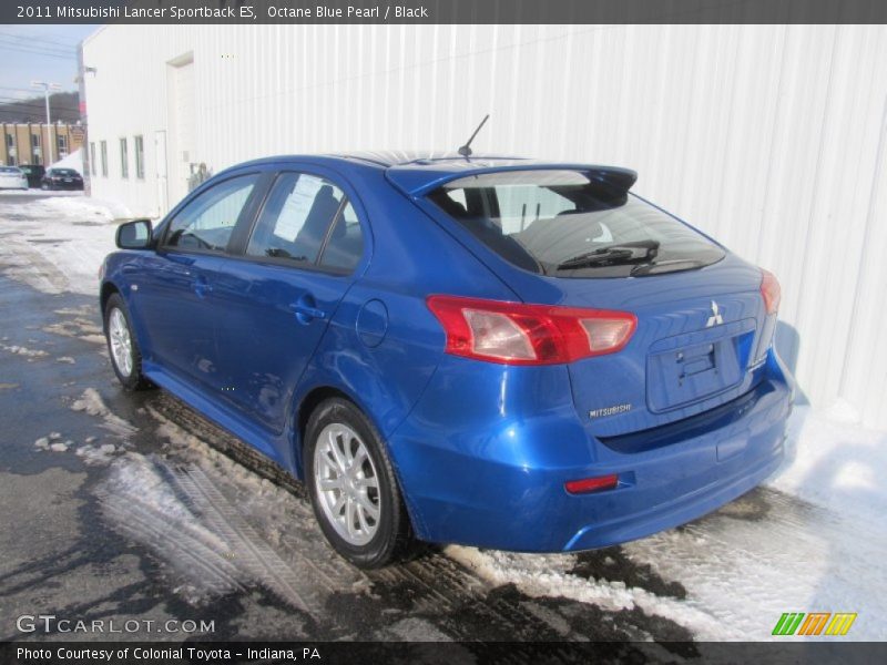 Octane Blue Pearl / Black 2011 Mitsubishi Lancer Sportback ES