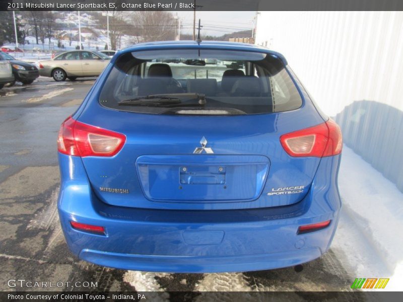 Octane Blue Pearl / Black 2011 Mitsubishi Lancer Sportback ES