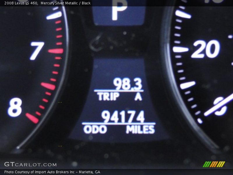 Mercury Silver Metallic / Black 2008 Lexus LS 460