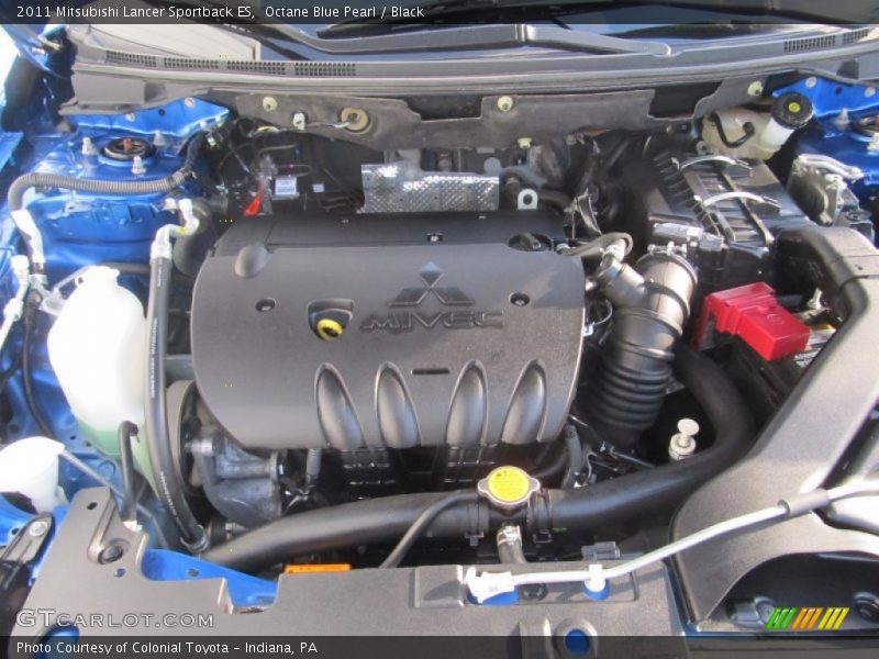 Octane Blue Pearl / Black 2011 Mitsubishi Lancer Sportback ES