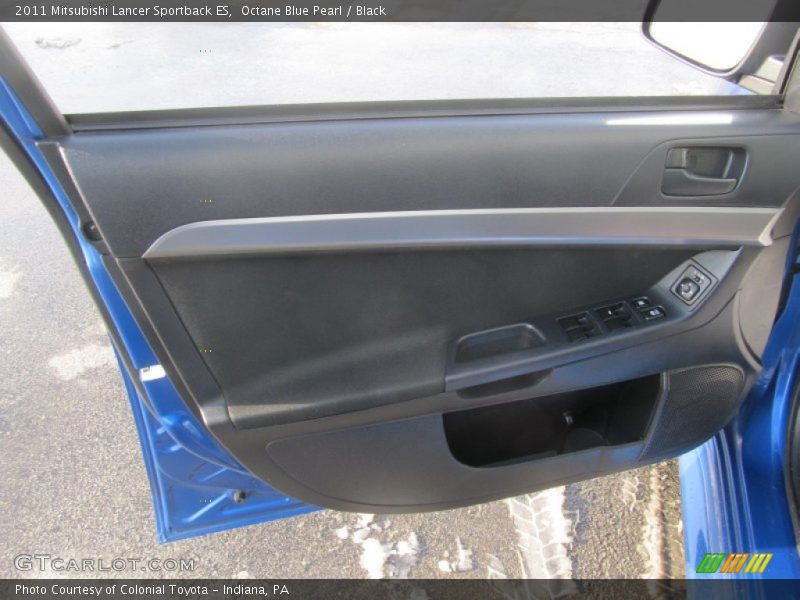 Octane Blue Pearl / Black 2011 Mitsubishi Lancer Sportback ES