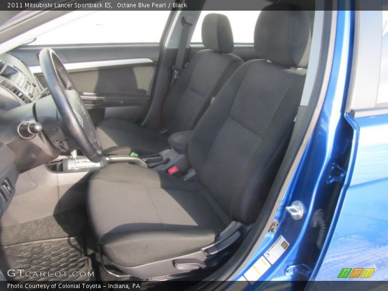 Octane Blue Pearl / Black 2011 Mitsubishi Lancer Sportback ES