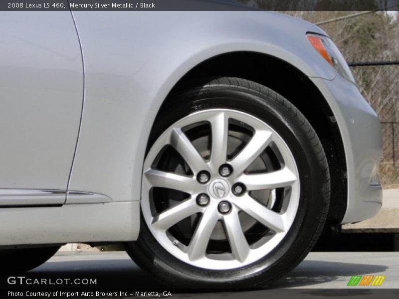 Mercury Silver Metallic / Black 2008 Lexus LS 460