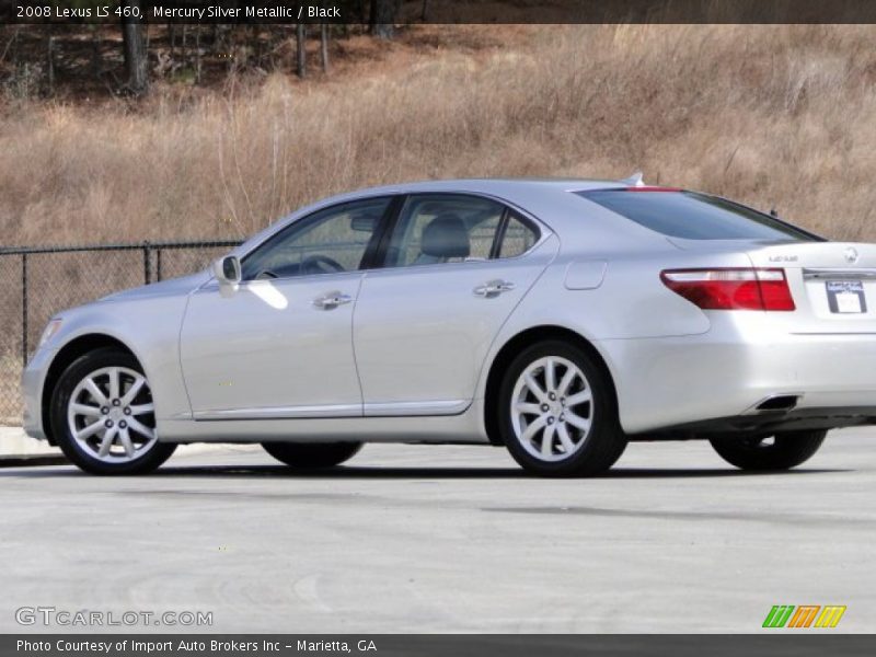 Mercury Silver Metallic / Black 2008 Lexus LS 460