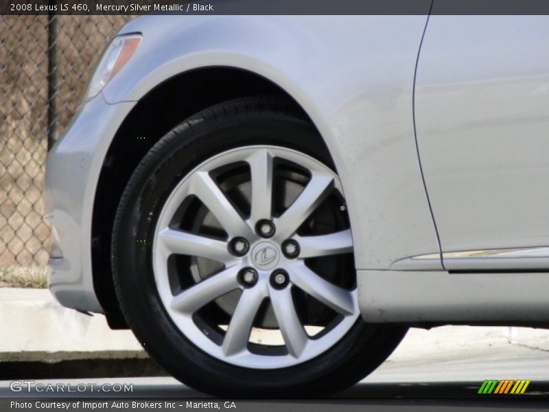 Mercury Silver Metallic / Black 2008 Lexus LS 460
