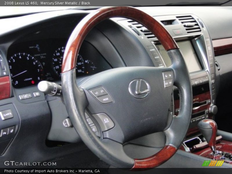 Mercury Silver Metallic / Black 2008 Lexus LS 460