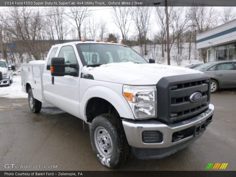 Oxford White / Steel 2014 Ford F350 Super Duty XL SuperCab 4x4 Utility Truck