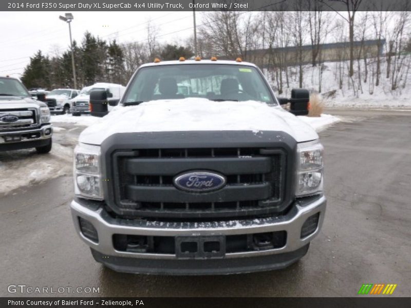 Oxford White / Steel 2014 Ford F350 Super Duty XL SuperCab 4x4 Utility Truck