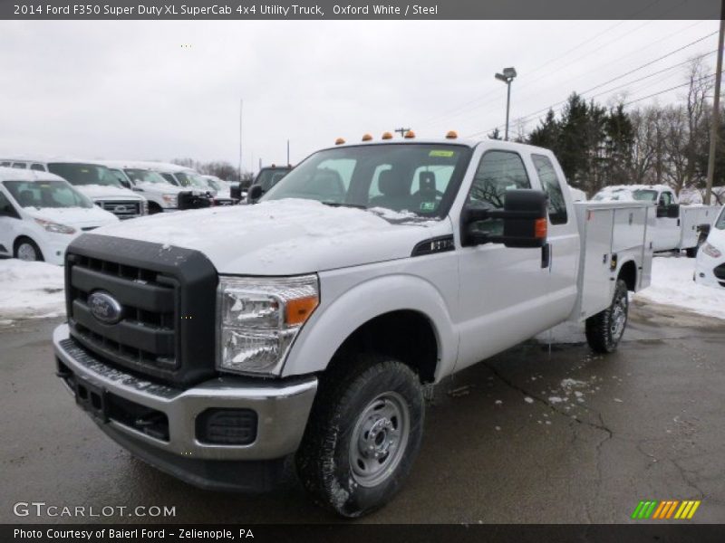 Oxford White / Steel 2014 Ford F350 Super Duty XL SuperCab 4x4 Utility Truck