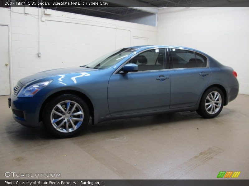 Blue Slate Metallic / Stone Gray 2007 Infiniti G 35 Sedan