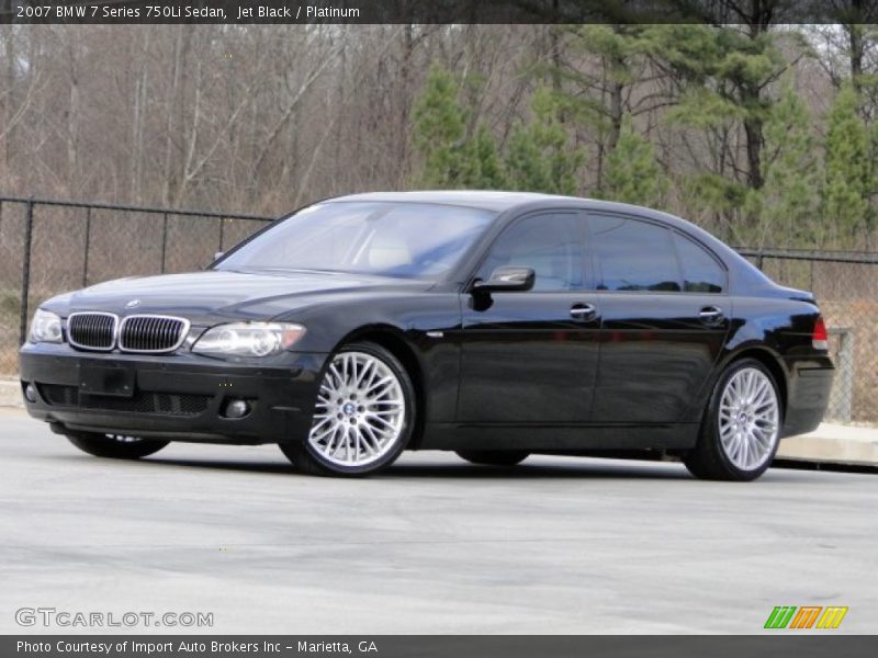 Jet Black / Platinum 2007 BMW 7 Series 750Li Sedan