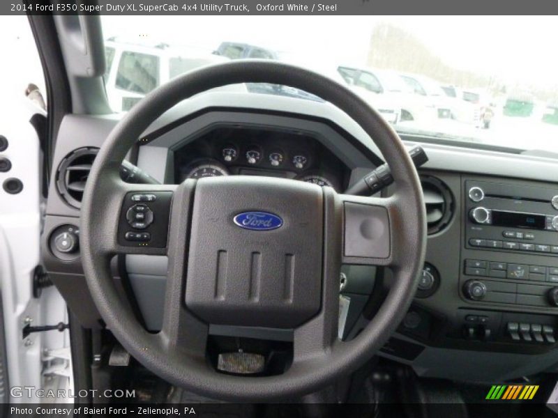 Oxford White / Steel 2014 Ford F350 Super Duty XL SuperCab 4x4 Utility Truck