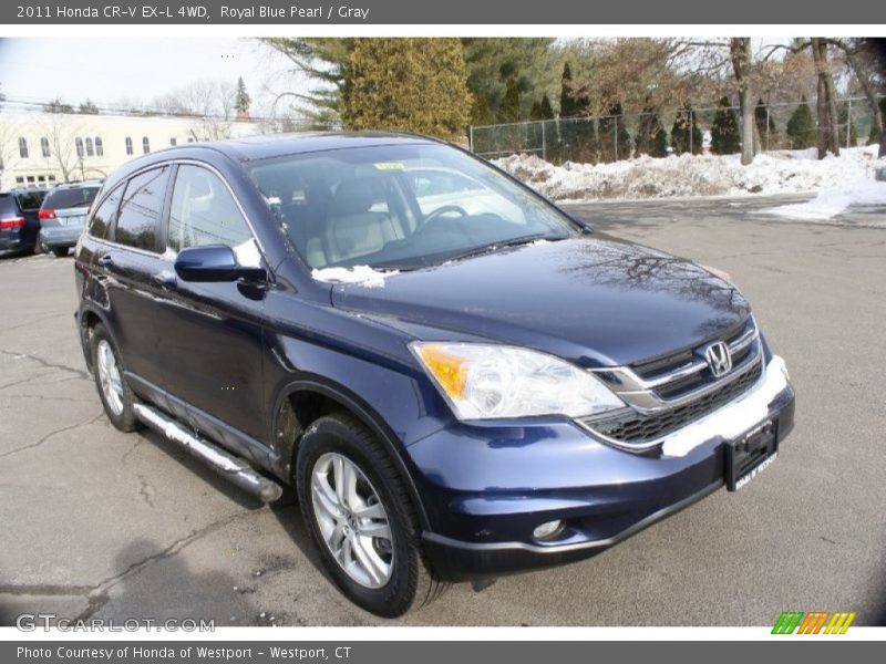 Royal Blue Pearl / Gray 2011 Honda CR-V EX-L 4WD