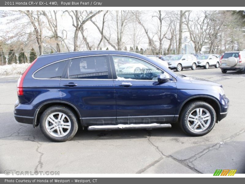 Royal Blue Pearl / Gray 2011 Honda CR-V EX-L 4WD