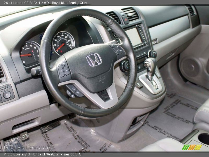 Royal Blue Pearl / Gray 2011 Honda CR-V EX-L 4WD