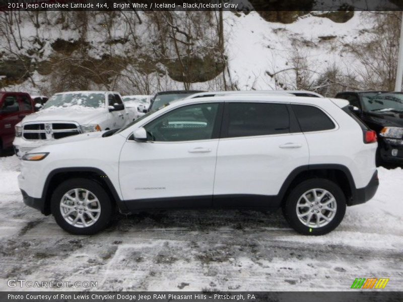 Bright White / Iceland - Black/Iceland Gray 2014 Jeep Cherokee Latitude 4x4