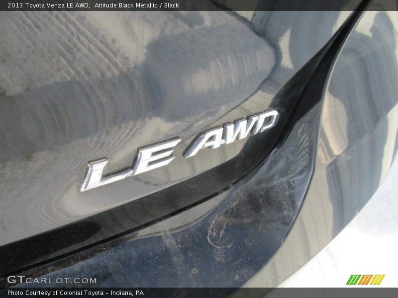 Attitude Black Metallic / Black 2013 Toyota Venza LE AWD