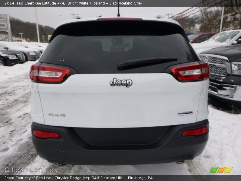 Bright White / Iceland - Black/Iceland Gray 2014 Jeep Cherokee Latitude 4x4