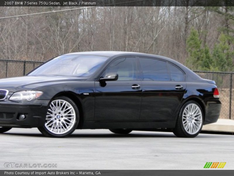 Jet Black / Platinum 2007 BMW 7 Series 750Li Sedan