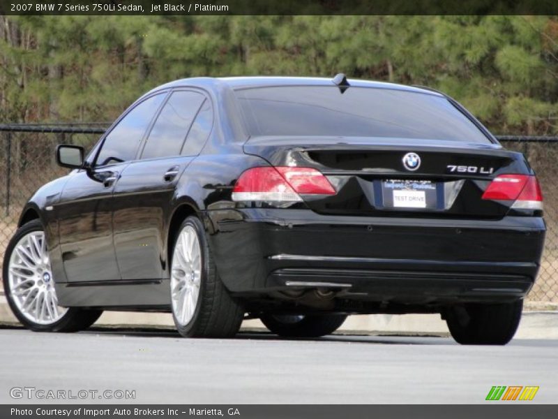 Jet Black / Platinum 2007 BMW 7 Series 750Li Sedan