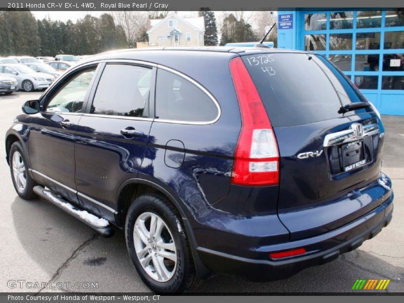 Royal Blue Pearl / Gray 2011 Honda CR-V EX-L 4WD