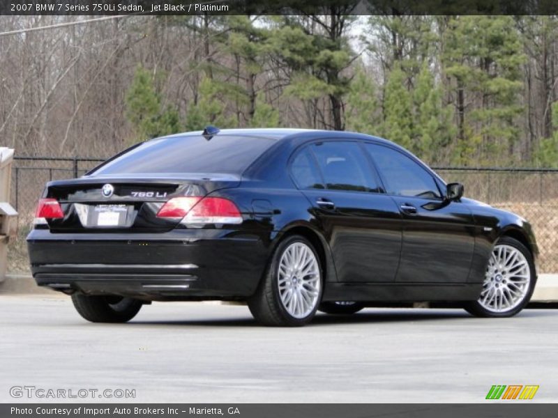 Jet Black / Platinum 2007 BMW 7 Series 750Li Sedan