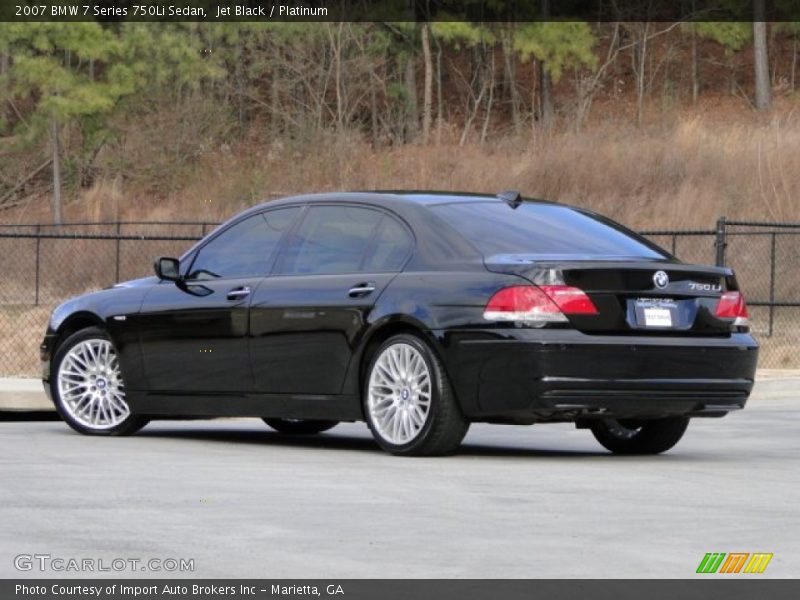 Jet Black / Platinum 2007 BMW 7 Series 750Li Sedan