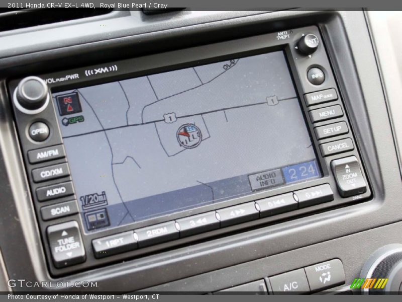 Royal Blue Pearl / Gray 2011 Honda CR-V EX-L 4WD