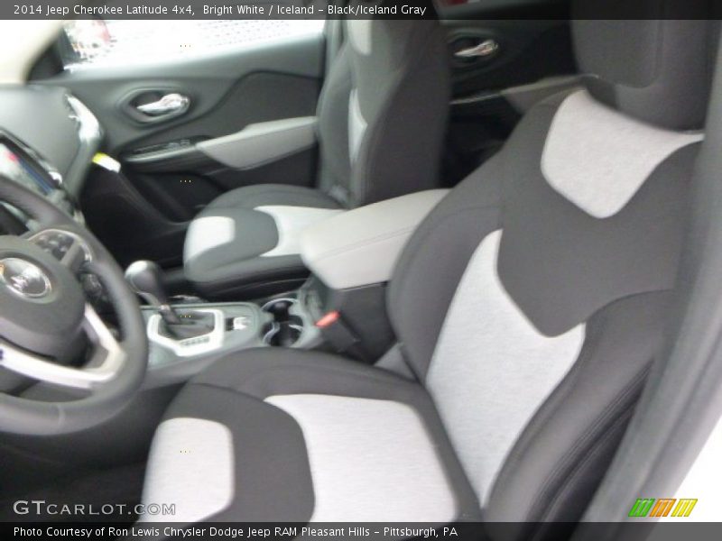 Bright White / Iceland - Black/Iceland Gray 2014 Jeep Cherokee Latitude 4x4