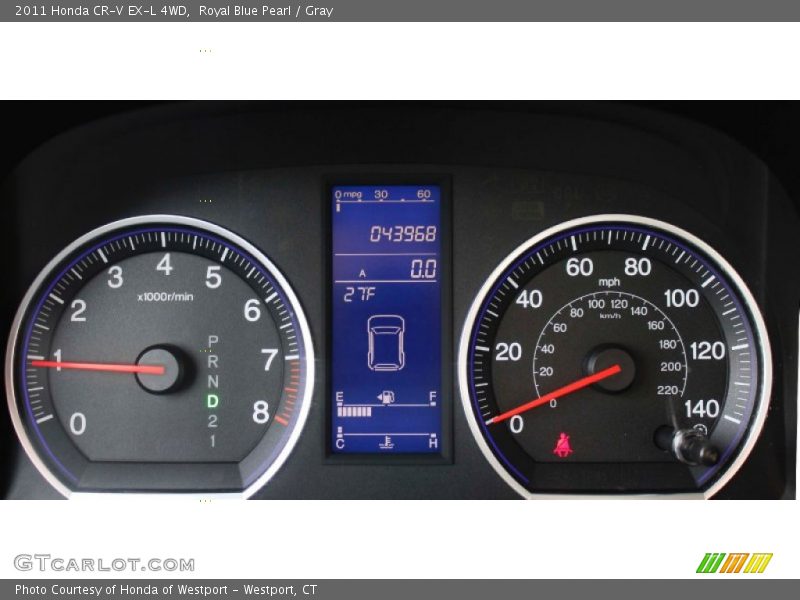Royal Blue Pearl / Gray 2011 Honda CR-V EX-L 4WD