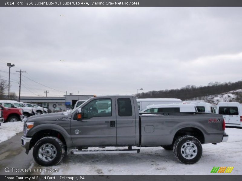 Sterling Gray Metallic / Steel 2014 Ford F250 Super Duty XLT SuperCab 4x4