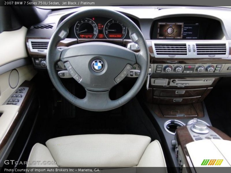 Jet Black / Platinum 2007 BMW 7 Series 750Li Sedan