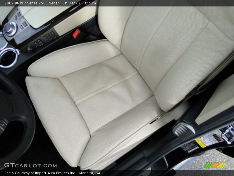 Jet Black / Platinum 2007 BMW 7 Series 750Li Sedan