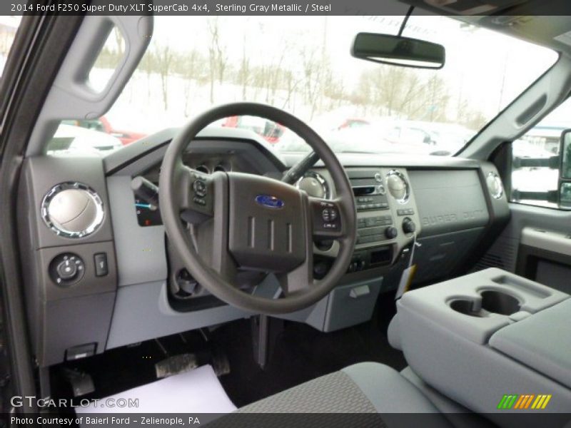 Sterling Gray Metallic / Steel 2014 Ford F250 Super Duty XLT SuperCab 4x4