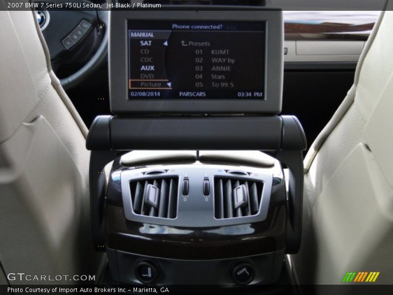 Jet Black / Platinum 2007 BMW 7 Series 750Li Sedan