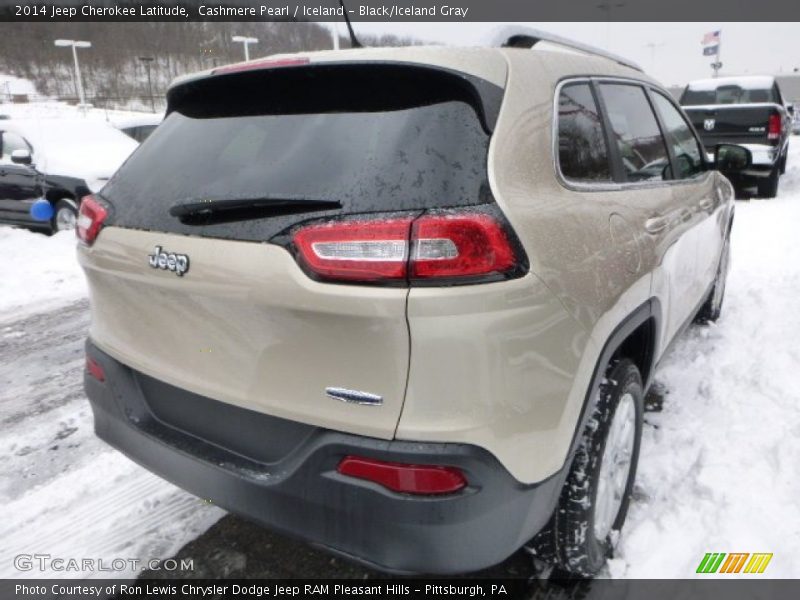 Cashmere Pearl / Iceland - Black/Iceland Gray 2014 Jeep Cherokee Latitude