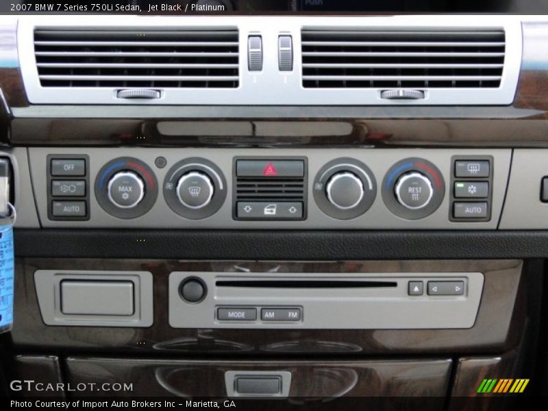 Jet Black / Platinum 2007 BMW 7 Series 750Li Sedan