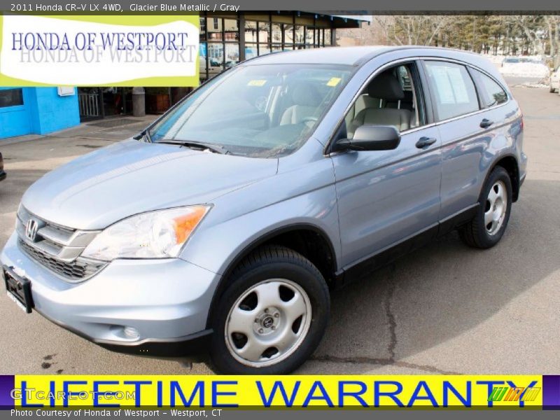 Glacier Blue Metallic / Gray 2011 Honda CR-V LX 4WD