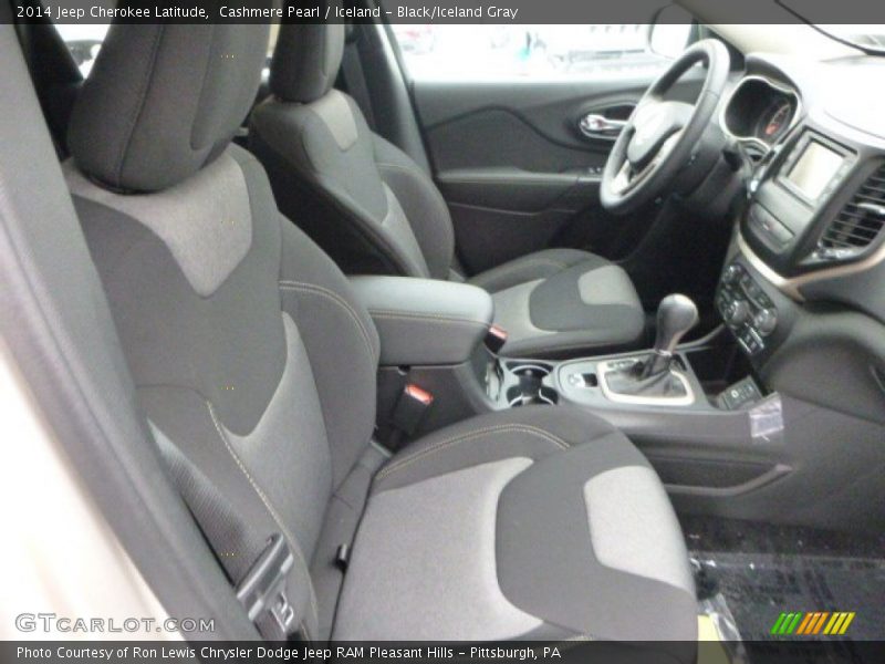 Cashmere Pearl / Iceland - Black/Iceland Gray 2014 Jeep Cherokee Latitude