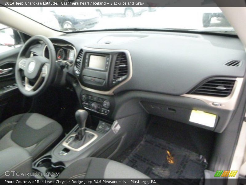 Cashmere Pearl / Iceland - Black/Iceland Gray 2014 Jeep Cherokee Latitude