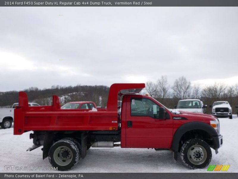  2014 F450 Super Duty XL Regular Cab 4x4 Dump Truck Vermillion Red